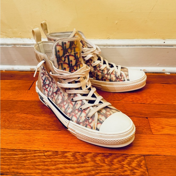 Dior B23 Oblique High Top Red Blue Oblique - Picture 5 of 11